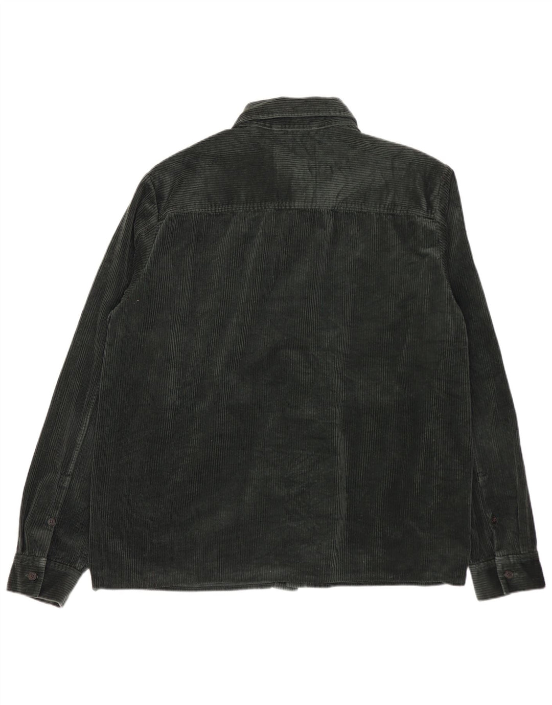 Camisa de pana para hombre COS Algodón verde medio