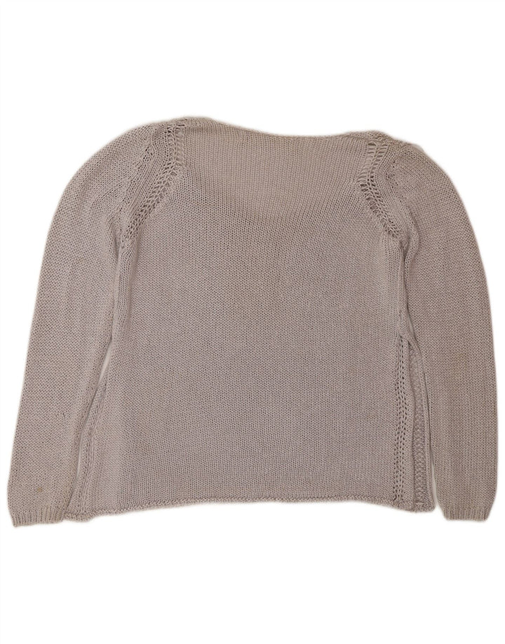 Zara Suéter con cuello en V para mujer UK 44 Gris medio