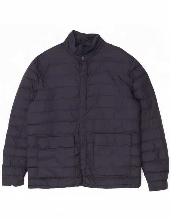 French Connection Mens Padded Jacket UK 40 Large Navy Blue Polyamide