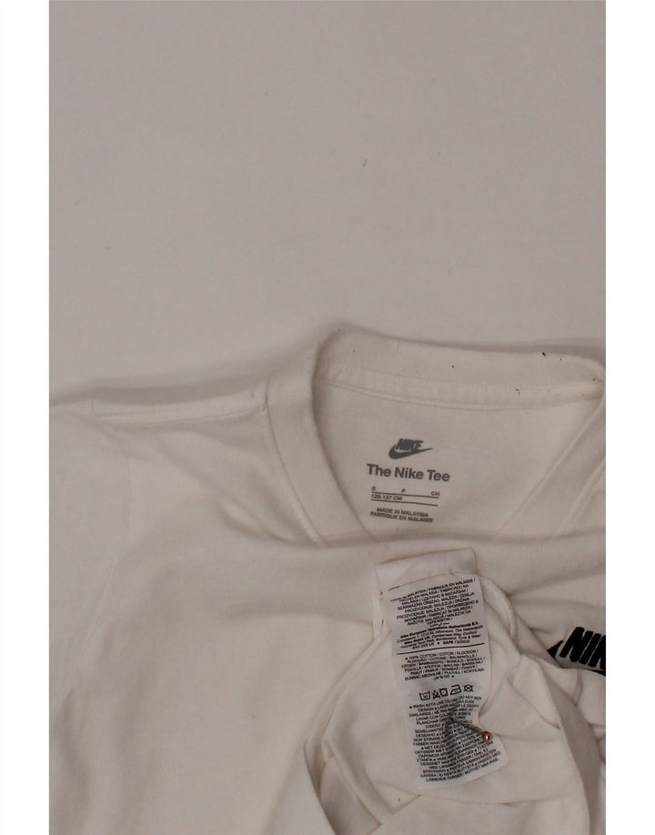 NIKE Camiseta para niño Top 8-9 años Small Blanco Algodón