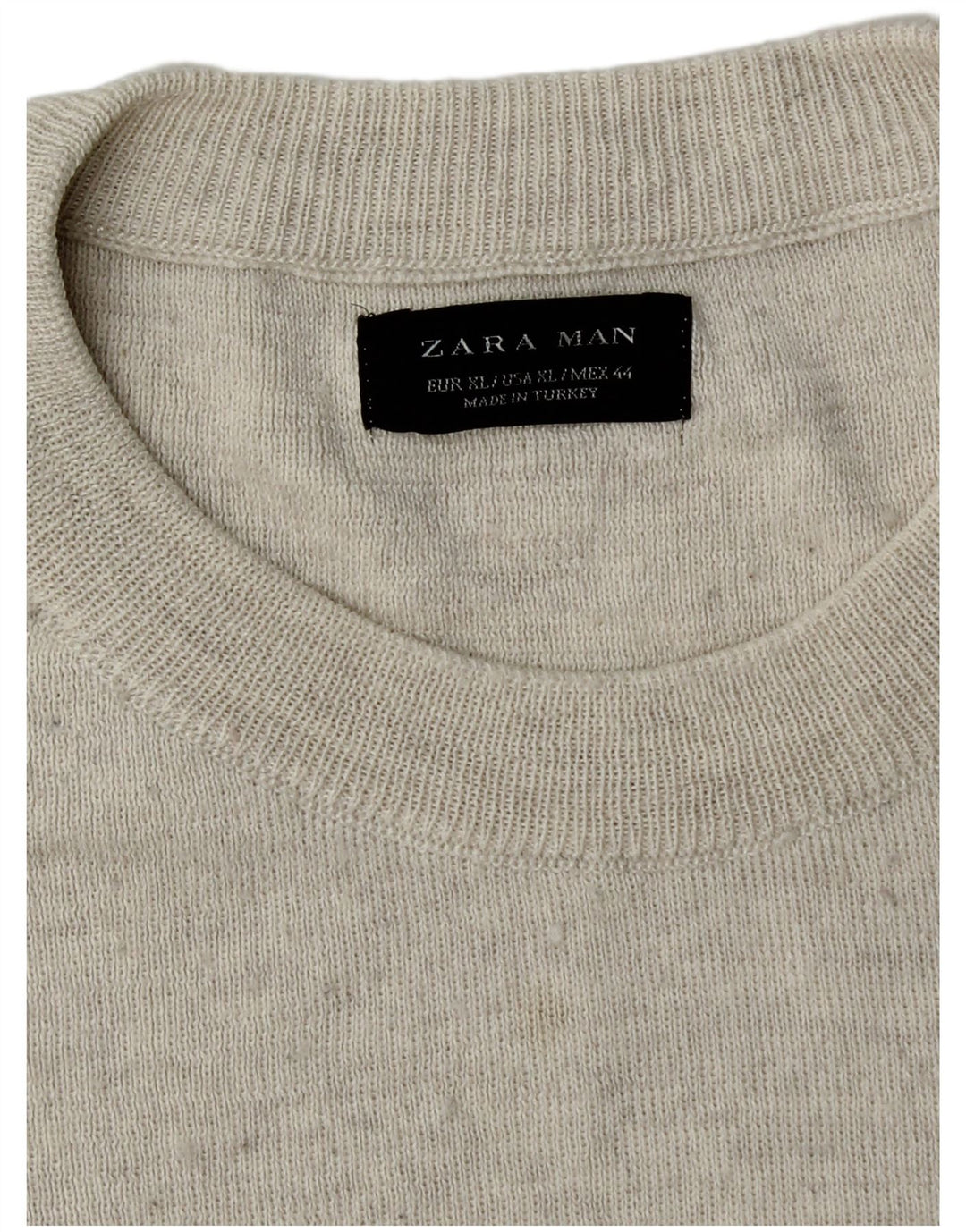 Zara Hombre Jersey Cuello Redondo Jersey XL Gris