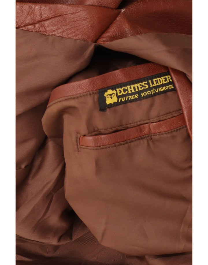 Vintage chaqueta de cuero para hombre Reino Unido 40 cuero marrón grande