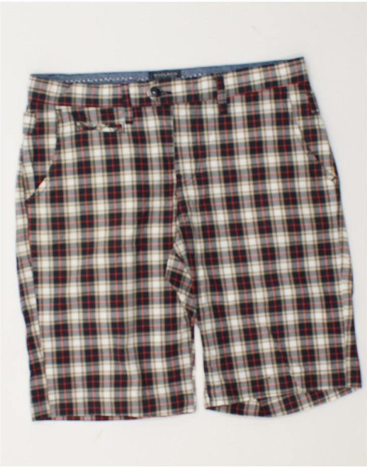 Woolrich Pantalones cortos chinos para hombre W31 Algodón a cuadros multicolor mediano