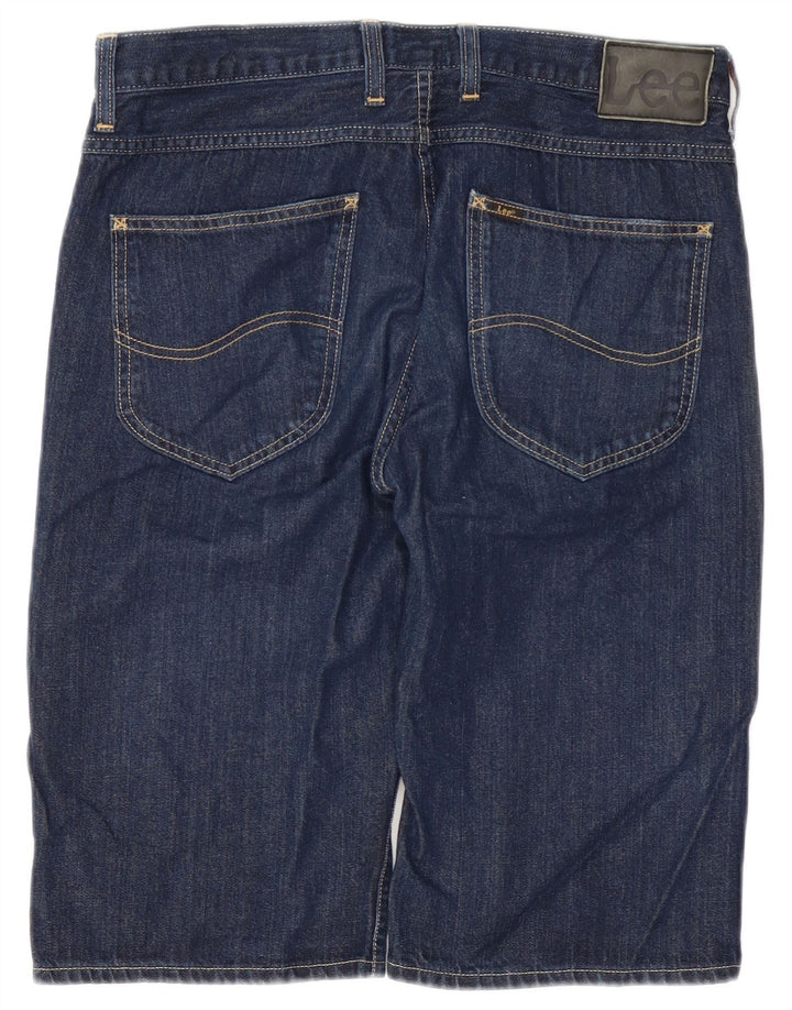 Lee Pantalones cortos vaqueros cortos de 5 bolsillos para hombre W32 Algodón azul marino mediano
