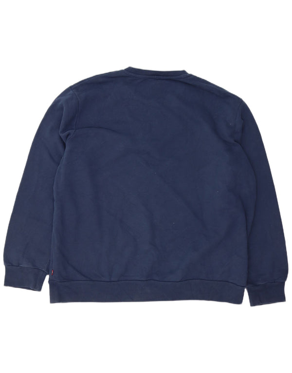 LEVI'S Sudadera de ajuste estándar para hombre XL Azul marino Algodón