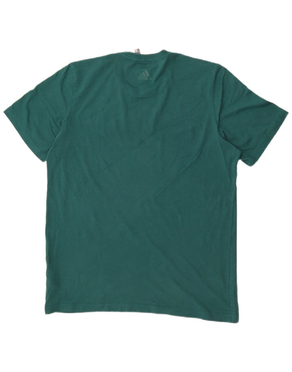 Adidas - Camiseta gráfica para hombre, talla grande, algodón verde