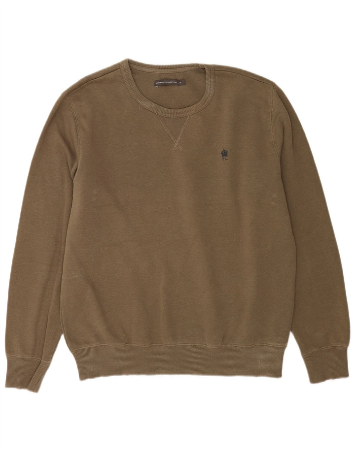FRENCH CONNECTION Sudadera Hombre XL Caqui Algodón