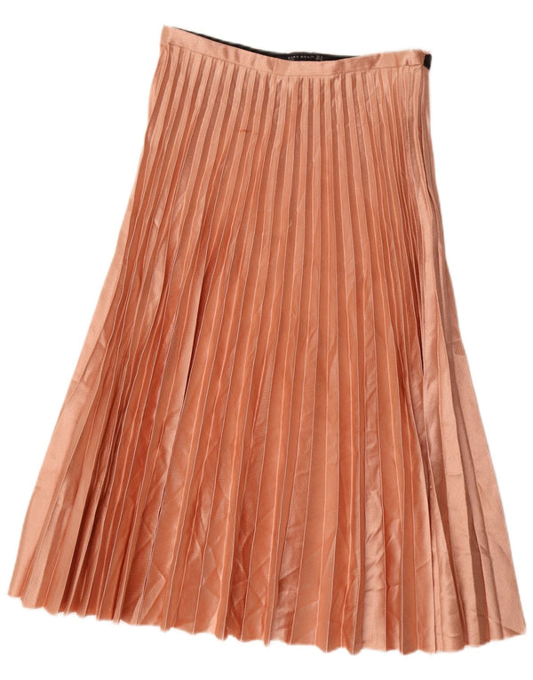 Zara Mujer Falda Plisada Mediana W28 Rosa