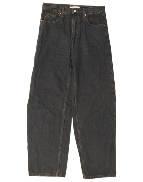 Topshop Vaqueros Sueltos de Cintura Alta para Mujer UK 10 Small W28 L32 Azul Marino Algodón