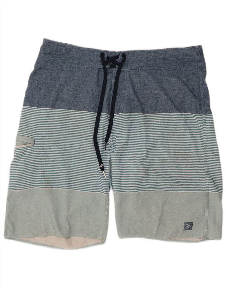 Rip Curl - Bañador para hombre, talla grande, color azul a rayas