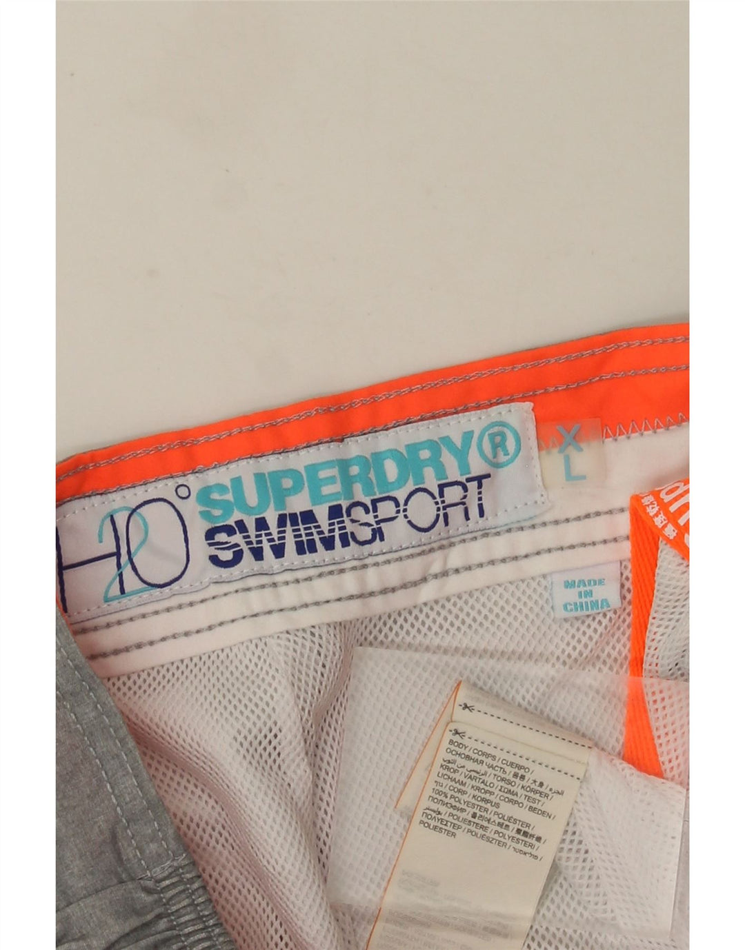 Superdry Shorts deportivos con gráficos para hombre XL Poliéster gris