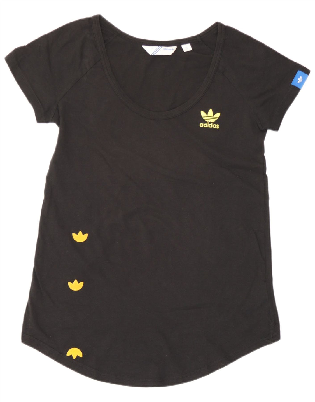 Adidas Camiseta gráfica para mujer Top EU 38 Mediano Negro Algodón