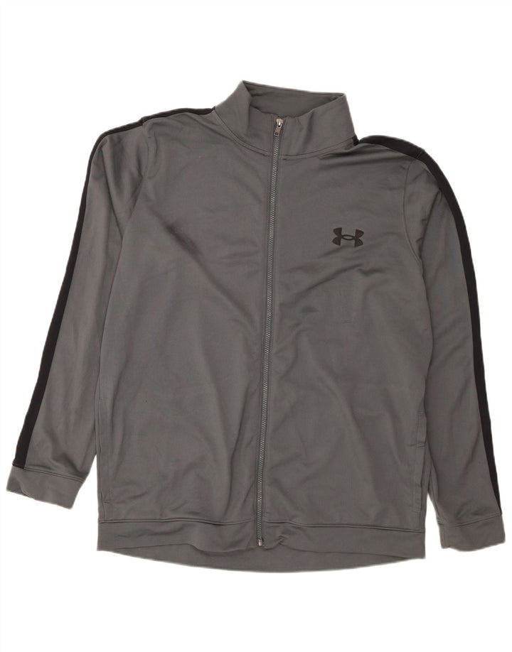 Under Armour Hombre Chándal Top Chaqueta XL Gris Colorblock Poliéster
