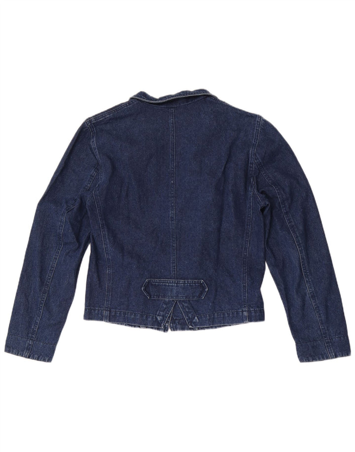 Prisma Chaqueta tipo blazer vaquera con 1 botón para mujer UK 40 Algodón azul marino mediano