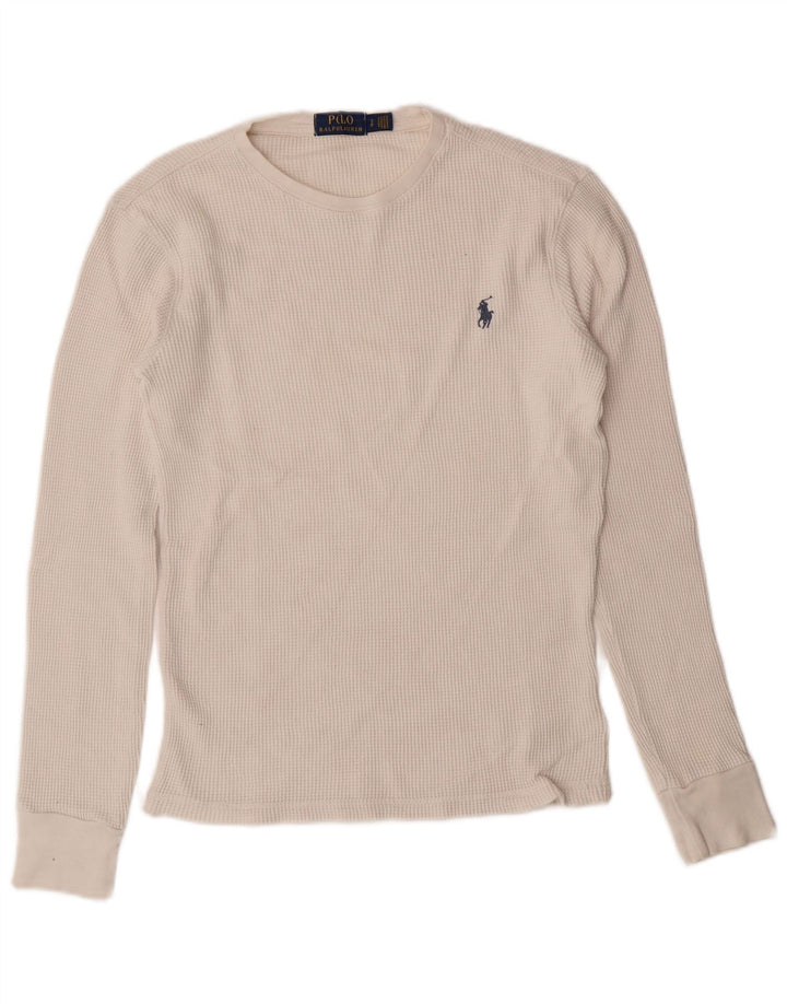 Polo Ralph Lauren Hombre Top Manga Larga Pequeño Algodón Blanco