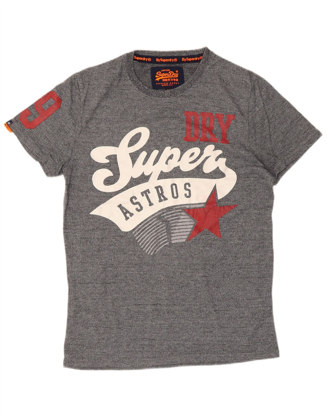 Superdry Camiseta con gráfico retro y moteado en gris medio para hombre