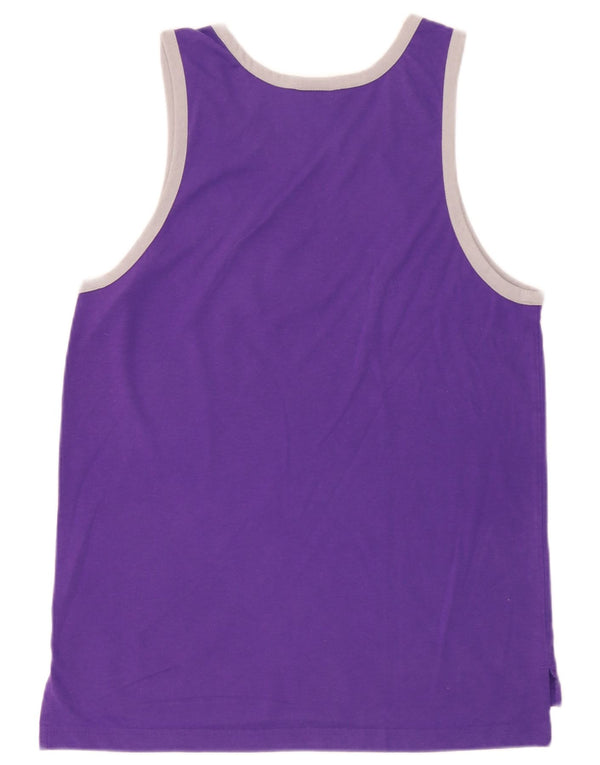 Adidas Mens Los Angeles Lakers Graphic Vest Top Medio Púrpura Poliéster