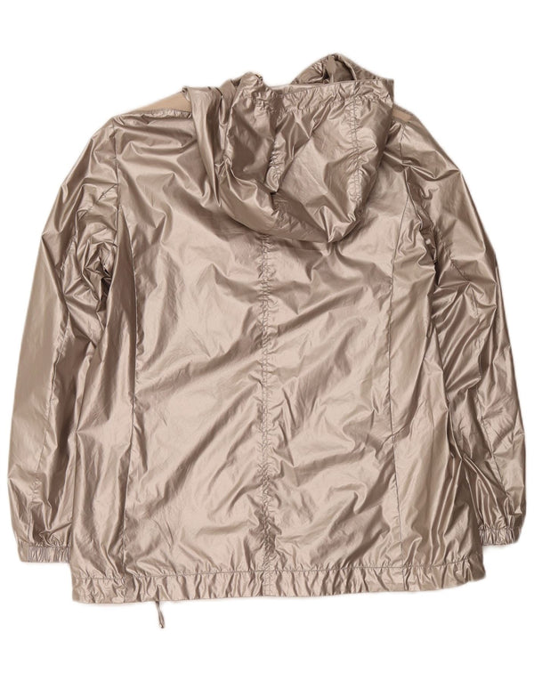 Geox Mujer Respira Chaqueta impermeable extragrande con capucha UK 10 Small Grey Polyamide