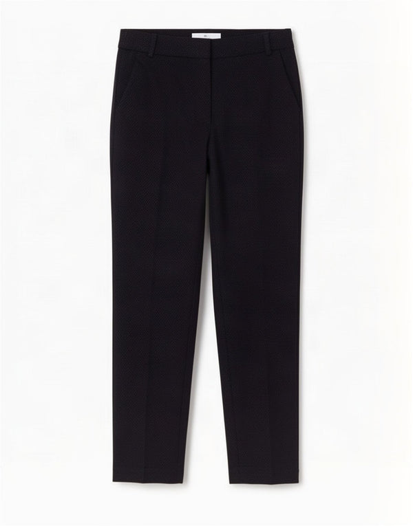 Zara Pantalón Chino Cónico Para Mujer EU 34 2XS W24 L28 Azul Marino Manchado