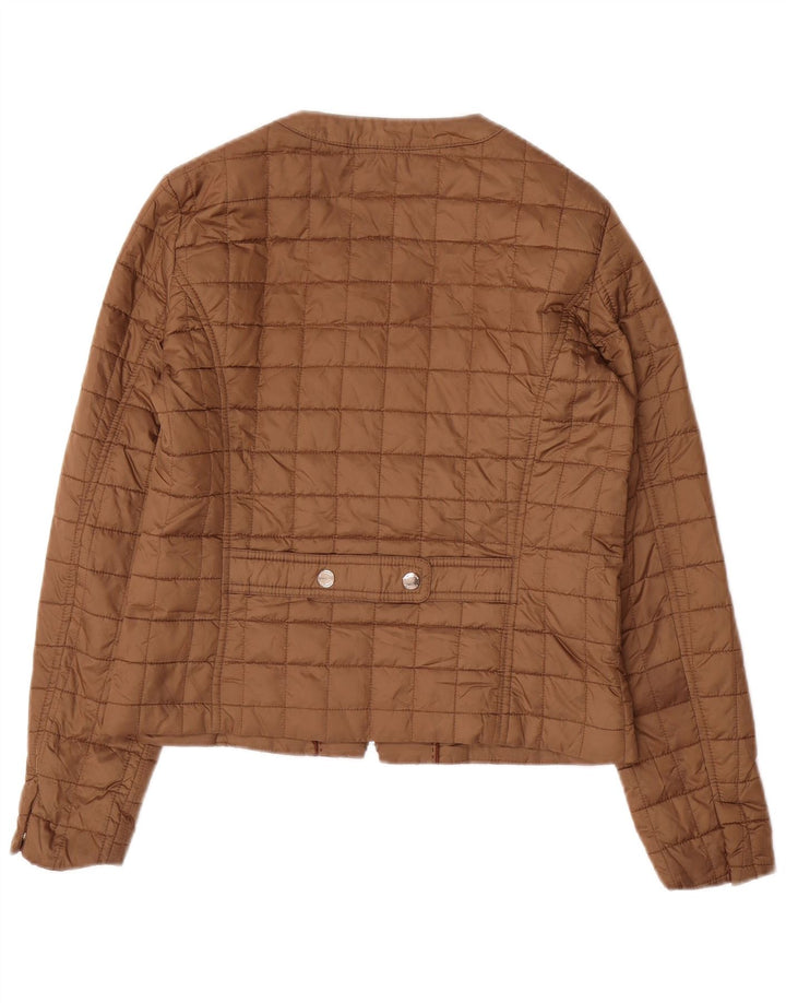 Massimo Dutti Chaqueta Acolchada Mujer UK 42 Marrón Medio Poliéster