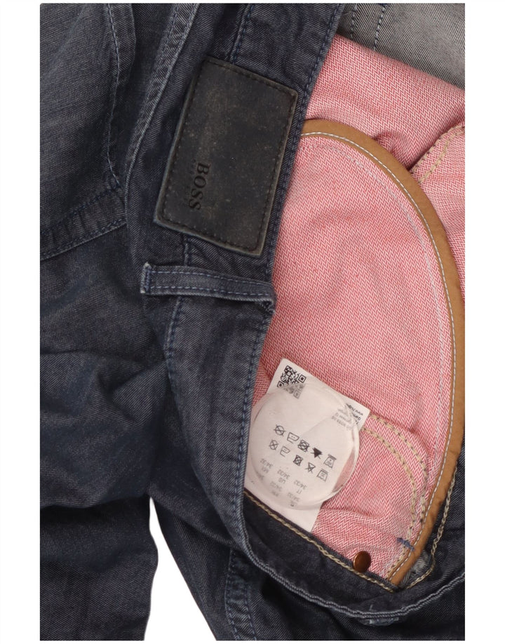 Pantalón chino recto HUGO BOSS para hombre W34 L32 Algodón azul marino