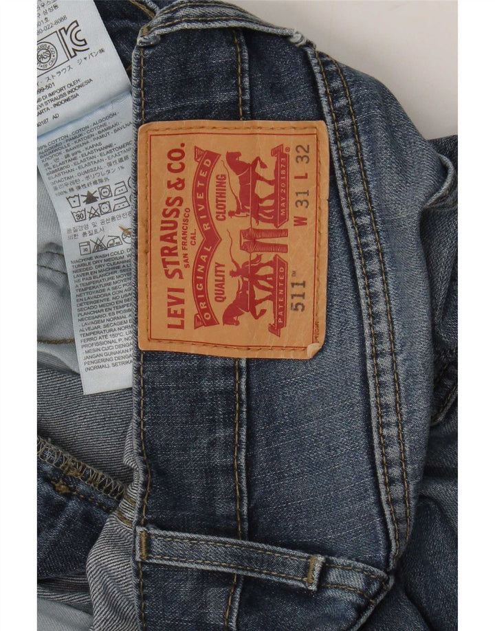 Levi's Hombre 511 Slim Jeans W31 L27 Algodón Azul Marino