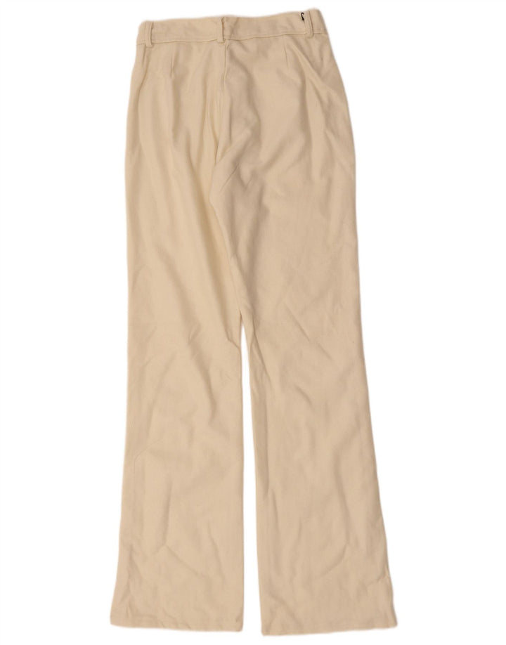 Pantalones casuales vintage con corte de bota para mujer W26 L32 Beige