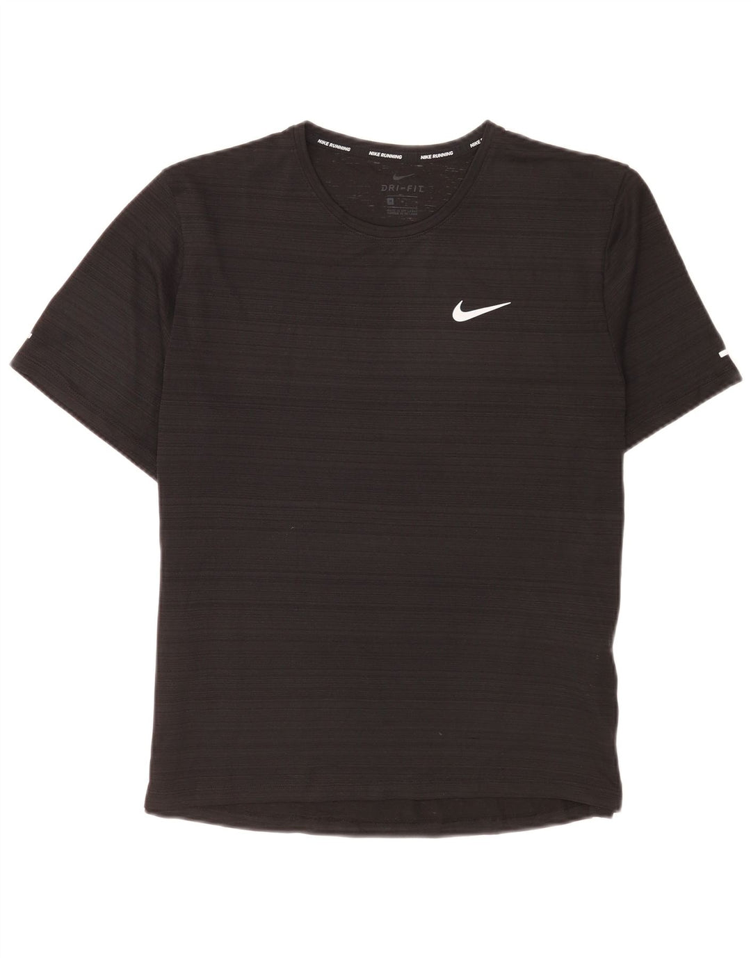 Nike Camiseta Dri Fit para Hombre Top Mediano Negro Poliéster a Rayas