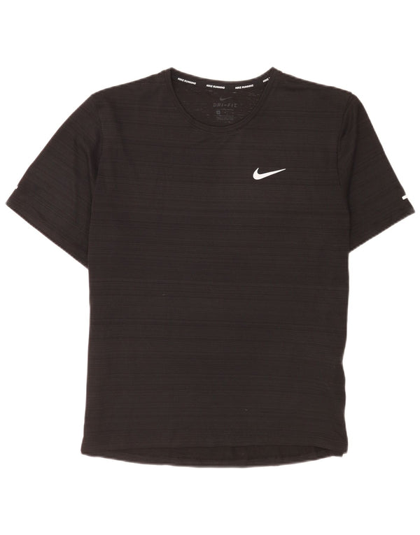 Nike Camiseta Dri Fit para Hombre Top Mediano Negro Poliéster a Rayas