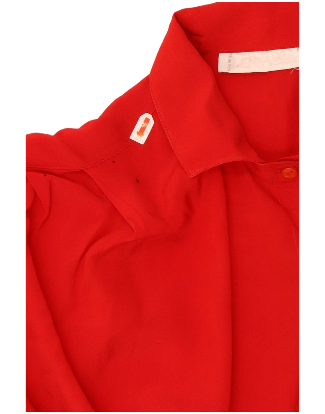 Vintage mujer camisa blusa IT 46 grande rojo