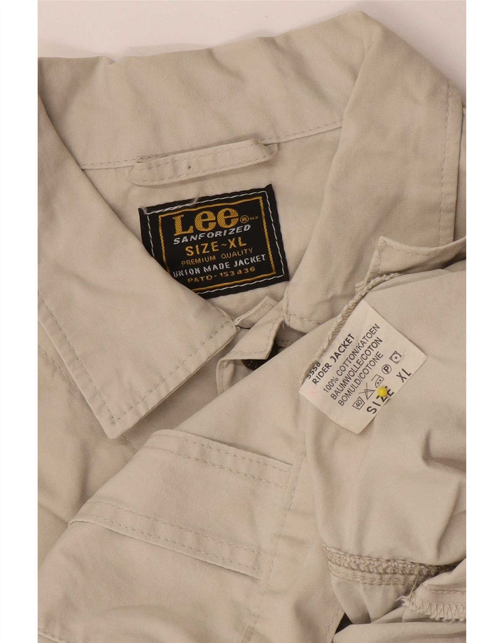 Lee Chaqueta Bomber para Hombre UK 42 XL Algodón Beige