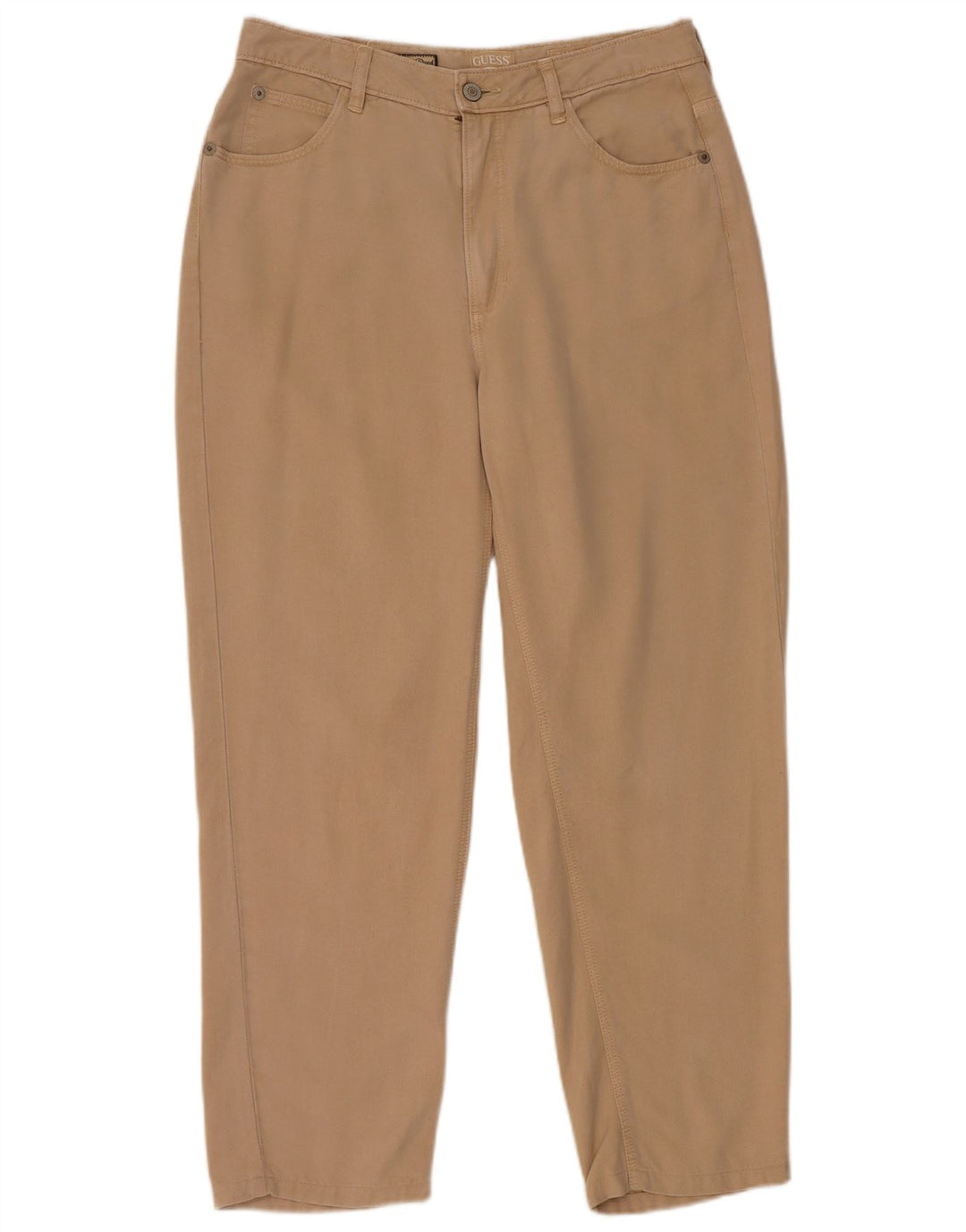 GUESS Jeans Mom Jean de cintura alta para mujer W29 L27 Beige