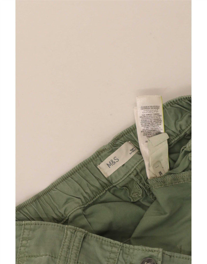 Pantalones Cargo Marks & Spencer Mujer Crop Medium W26 L23 Lyocell Verde