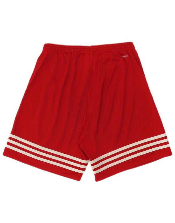 Adidas Mens Climalite Sport Shorts Pequeño Rojo Poliéster