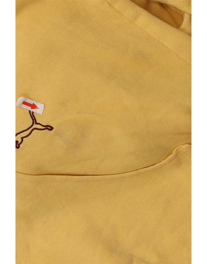 Puma Hombre Sudadera Con Capucha Gráfica Jersey De Algodón Amarillo Medio