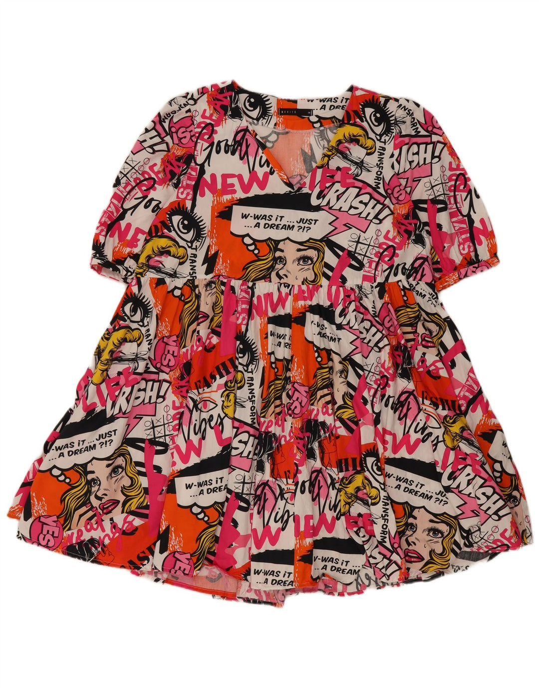 Mohito Vestido escalonado animado para mujer EU 36 Pequeño Algodón multicolor