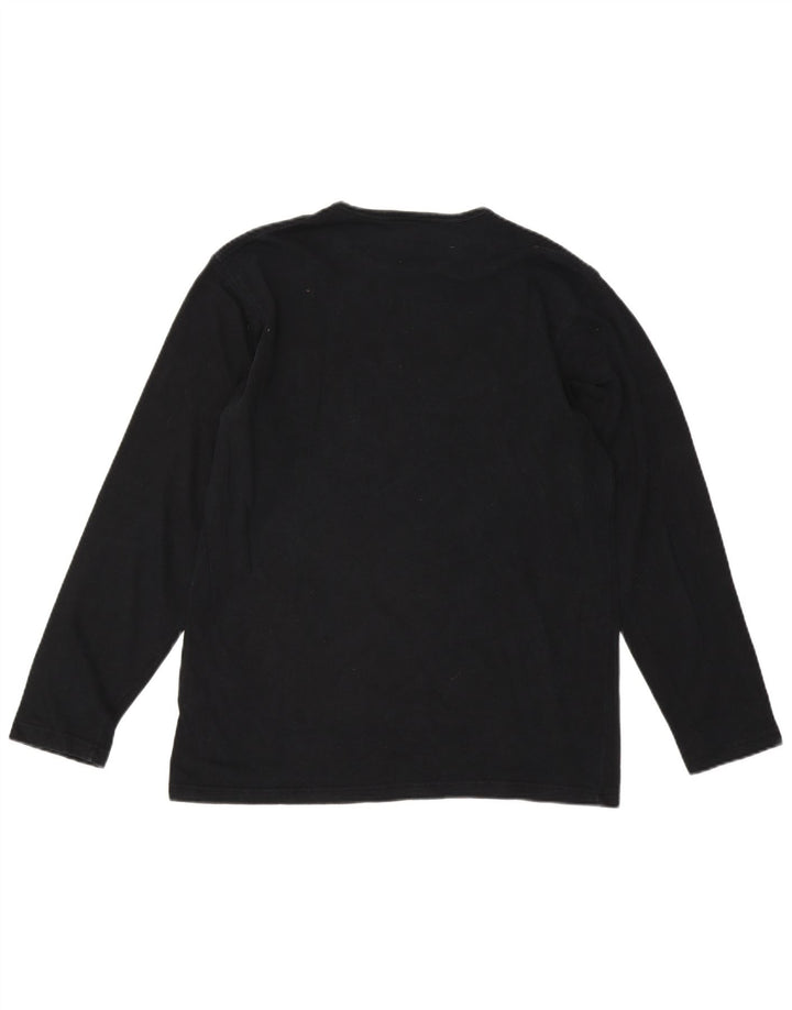 Trussardi Jeans Camiseta Hombre Manga Larga 2XL Negro Viscosa