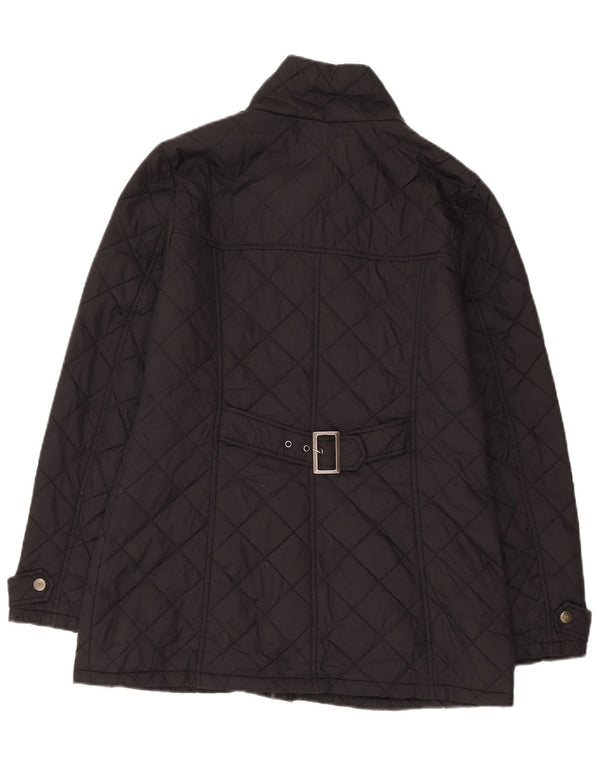 Laura Ashley Chaqueta acolchada para mujer UK 44 Grande Poliamida negra