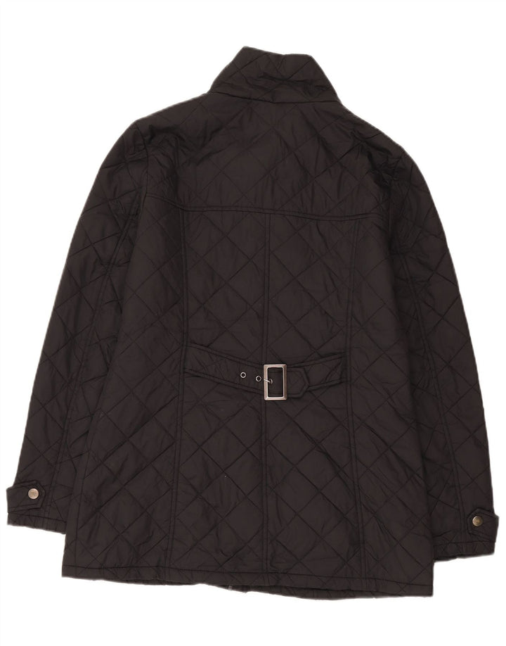 Laura Ashley Chaqueta acolchada para mujer UK 44 Grande Poliamida negra