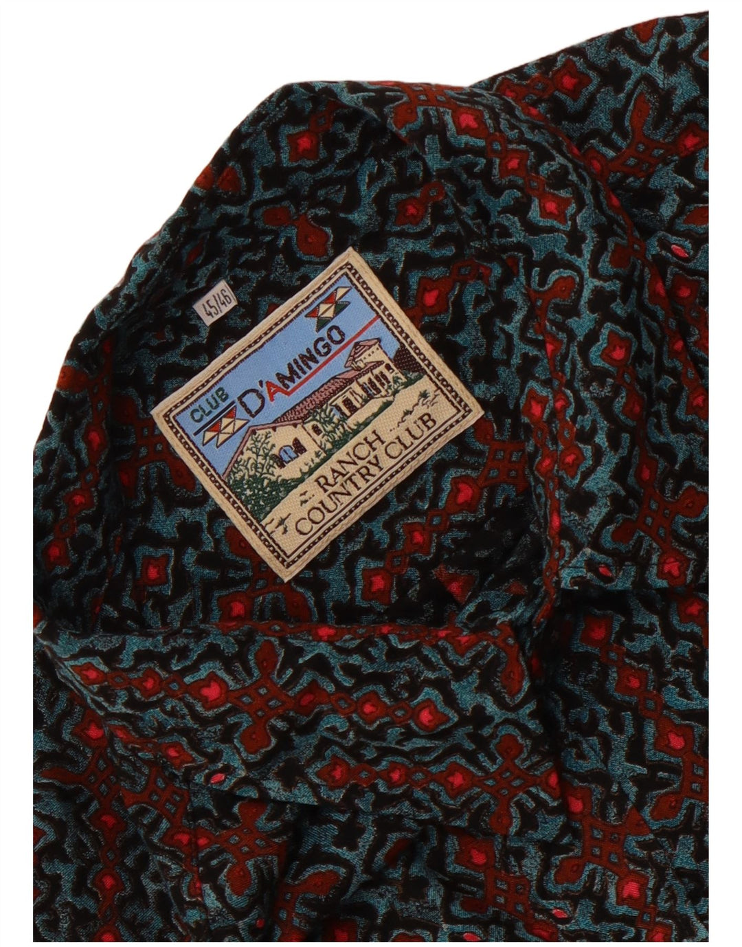 Club D'Amingo Camisa extragrande para mujer IT 45/46 Large Multicolor Geométrico