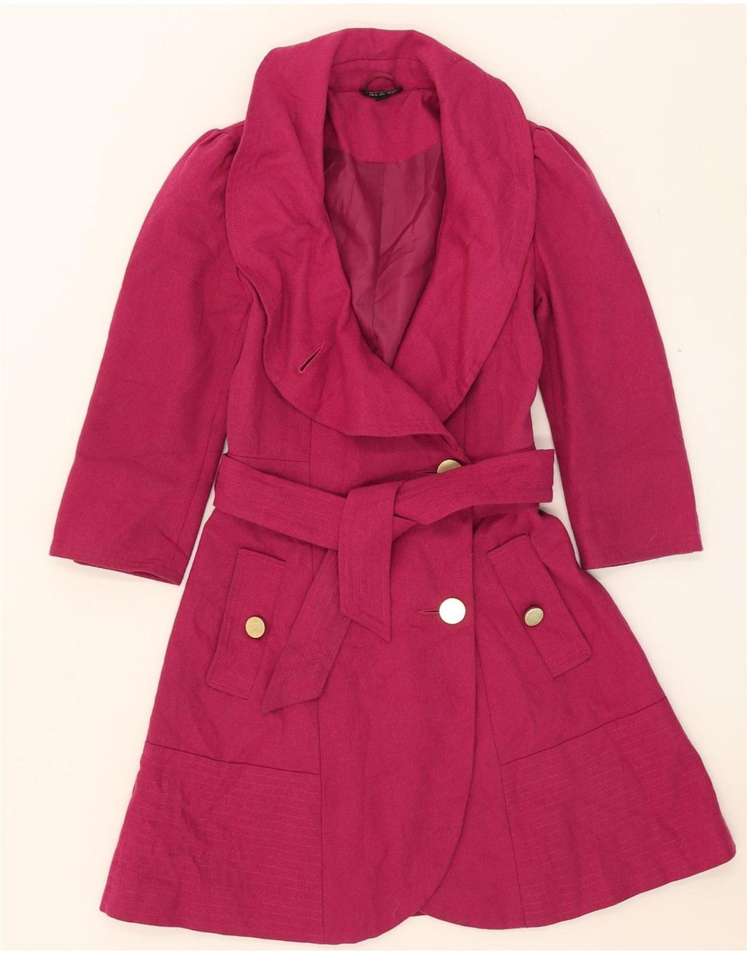 Topshop Abrigo para mujer UK 8 Small Lana rosa