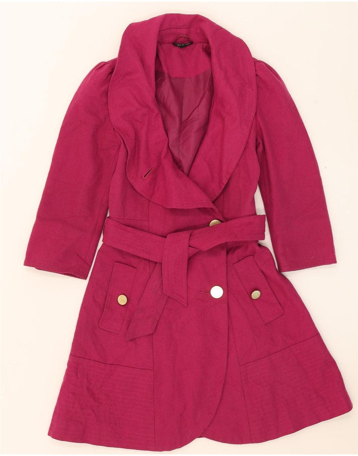 Topshop Abrigo para mujer UK 8 Small Lana rosa