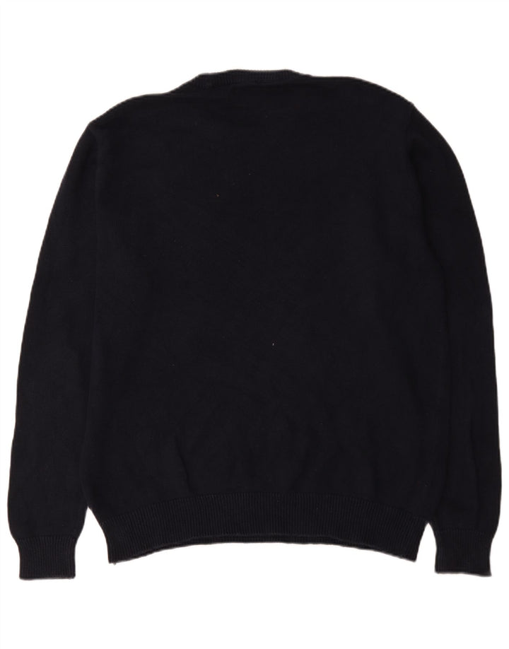 Chaps Suéter de cuello redondo para hombre XL Algodón negro
