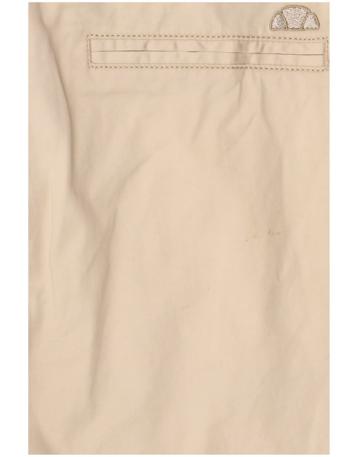 ELLESSE Pantalones cortos chinos para mujer IT 42 Medium W30 Algodón beige