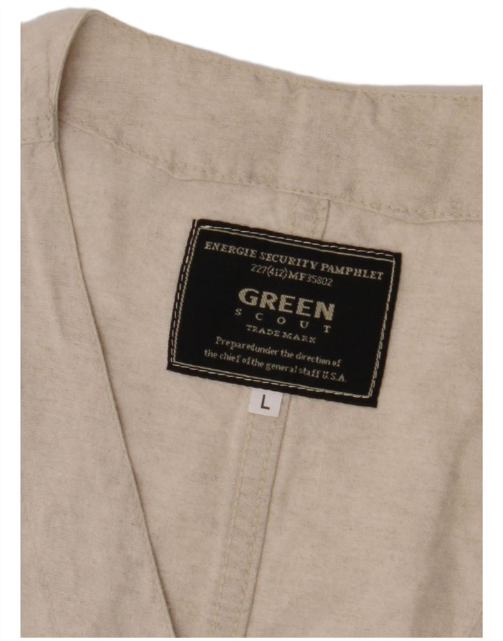 Chaleco vintage para hombre grande beige