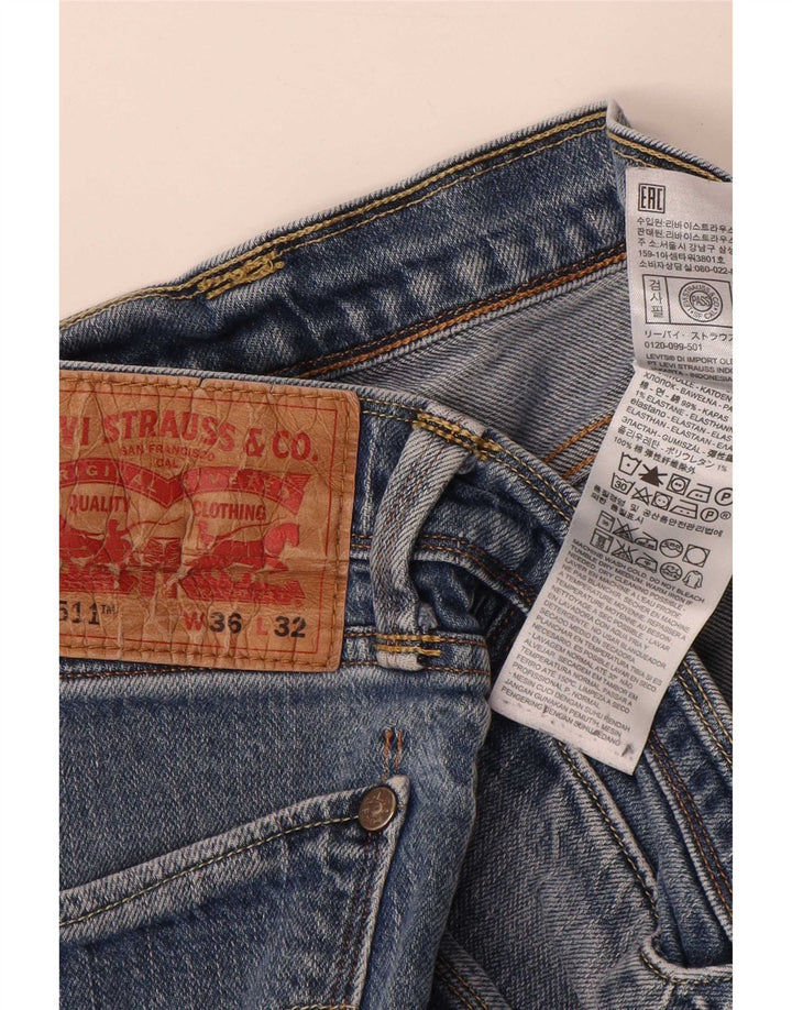 Levi's Mujer 511 Slim Jeans W36 L29 Algodón Azul