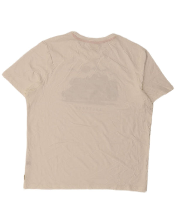 Saltrock Camiseta gráfica para hombre Top XL Algodón blanco