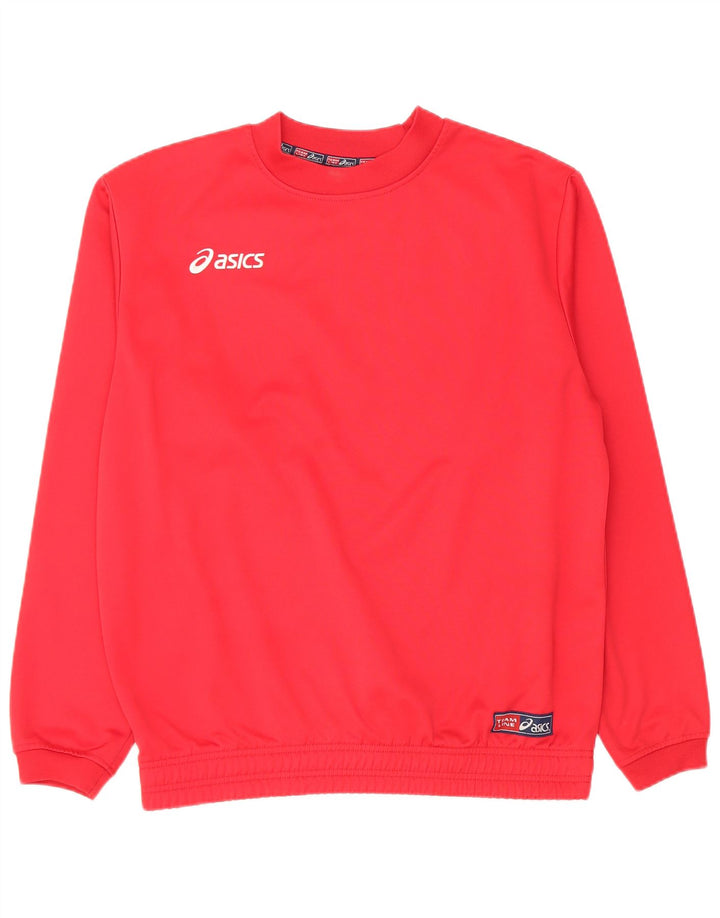Asics Hombre Regular Fit Sudadera Jumper Medium Rojo Poliéster Deportes