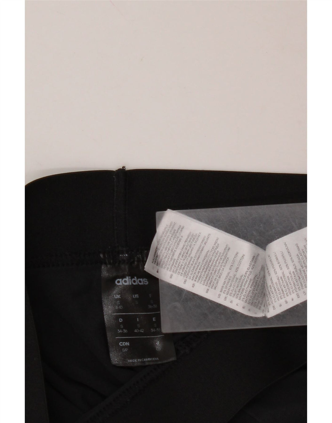 Leggings ADIDAS para mujer Reino Unido 10 Pequeño Algodón negro