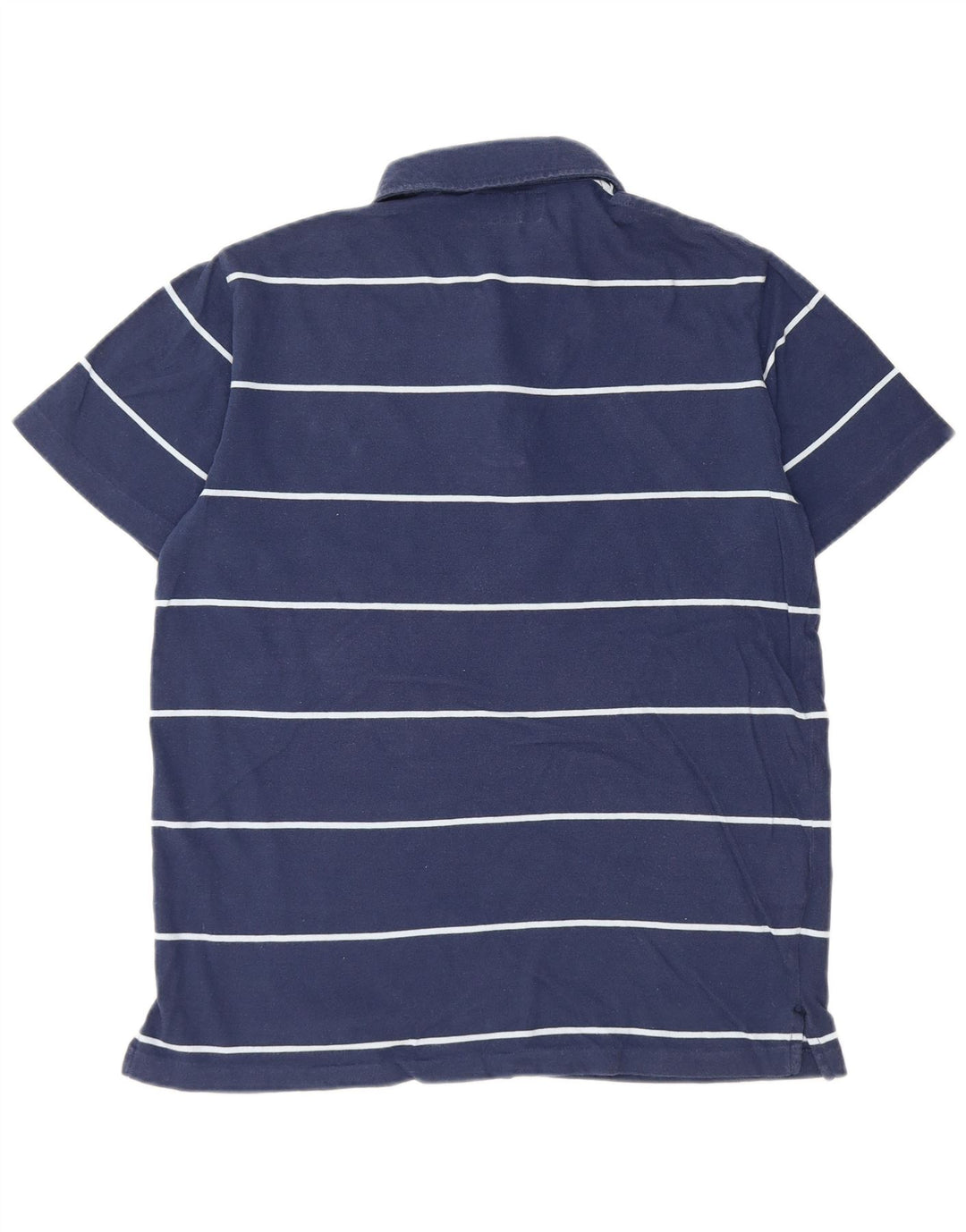American Eagle Polo para hombre pequeño de algodón a rayas azul marino